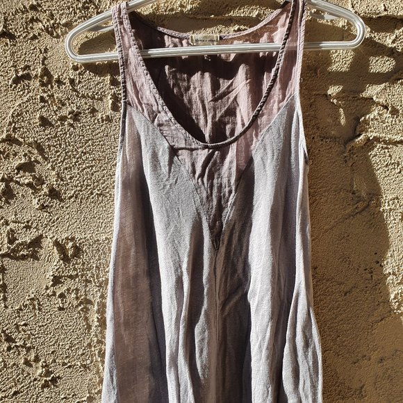 Silence and Noise Sheer Grey V Tank - Picture 1 of 4